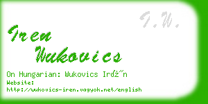 iren wukovics business card